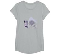 Still Still Me: Alzheimers Awareness Brain Support T-Shirt, Girls, Heather Grey, Medium