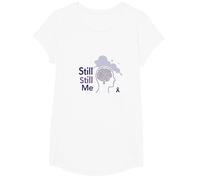 Still Still Me: Alzheimers Awareness Brain Support T-Shirt, Girls, White, Medium