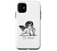 Still Thinking Angel Overthinking Humor Minimalist Sarcastic Case for iPhone 11
