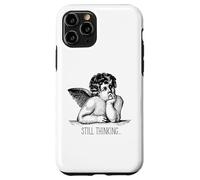 Still Thinking Angel Overthinking Humor Minimalist Sarcastic Case for iPhone 11 Pro