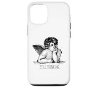 Still Thinking Angel Overthinking Humor Minimalist Sarcastic Case for iPhone 12/12 Pro