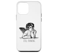 Still Thinking Angel Overthinking Humor Minimalist Sarcastic Case for iPhone 12 mini