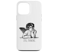Still Thinking Angel Overthinking Humor Minimalist Sarcastic Case for iPhone 13 Pro Max