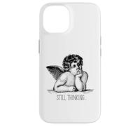 Still Thinking Angel Overthinking Humor Minimalist Sarcastic Case for iPhone 14