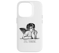 Still Thinking Angel Overthinking Humor Minimalist Sarcastic Case for iPhone 14 Pro