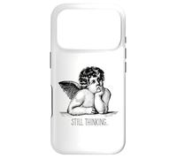 Still Thinking Angel Overthinking Humor Minimalist Sarcastic Case for iPhone 17 Pro