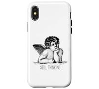 Still Thinking Angel Overthinking Humor Minimalist Sarcastic Case for iPhone X/XS