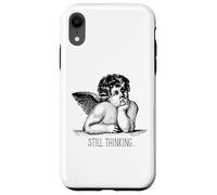 Still Thinking Angel Overthinking Humor Minimalist Sarcastic Case for iPhone XR