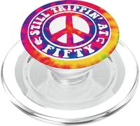 Still Trippin At Fifty 50 Year old Hippie Birthday Peace PopSockets PopGrip for MagSafe