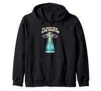 Still Waiting For My Alien Abduction UFO Funny Sci-Fi Zip Hoodie
