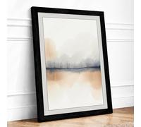 Still Water, Winter Trees Scandinavian Framed Wall Art Print A4 (29.7×21cm) Black, Wall Decor for Living Room, Bedroom, Office & Home, Ready to Hang, Art Gift