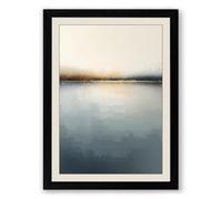 Still Waters Minimalist Framed Wall Art Print A2 (59.4×42cm) Black, Wall Decor for Living Room, Bedroom, Office & Home, Ready to Hang, Art Gift