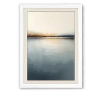 Still Waters Minimalist Framed Wall Art Print A4 (29.7×21cm) White, Wall Decor for Living Room, Bedroom, Office & Home, Ready to Hang, Art Gift