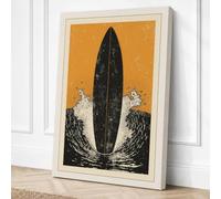 Still Waters Rising Japandi Canvas Wall Art Print 30x20 Inch (76 x 51 cm)