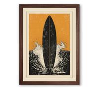 Still Waters Rising Japandi Framed Wall Art Print A2 (59.4×42cm) Walnut, Wall Decor for Living Room, Bedroom, Office & Home, Ready to Hang, Art Gift