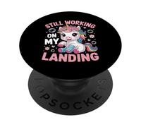 Still Working On My Landing Cute Unicorn Broken Arm Injury PopSockets Adhesive PopGrip