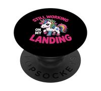 Still Working On My Landing Cute Unicorn Broken Arm Injury PopSockets Adhesive PopGrip
