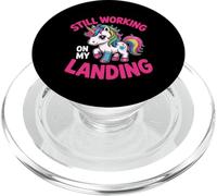 Still Working On My Landing Cute Unicorn Broken Arm Injury PopSockets PopGrip for MagSafe