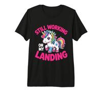 Still Working On My Landing Cute Unicorn Broken Arm Injury Premium T-Shirt