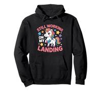 Still Working On My Landing Cute Unicorn Broken Arm Injury Pullover Hoodie