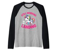 Still Working On My Landing Cute Unicorn Broken Arm Injury Raglan Baseball Tee