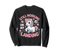 Still Working On My Landing Cute Unicorn Broken Arm Injury Sweatshirt