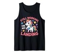 Still Working On My Landing Cute Unicorn Broken Arm Injury Tank Top