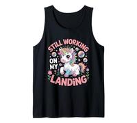 Still Working On My Landing Cute Unicorn Broken Arm Injury Tank Top