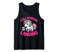 Still Working On My Landing Cute Unicorn Broken Arm Injury Tank Top