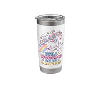 Still Working On My Landing Cute Unicorn Rainbow Stainless Steel Insulated Tumbler