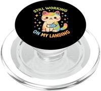 Still Working On My Landing Injury Broken Arm Cat Cute PopSockets PopGrip for MagSafe