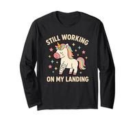 Still Working On My Landing Injury Broken Arm Unicorn Cute Long Sleeve T-Shirt