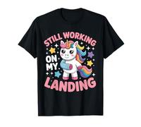 Still Working On My Landing Injury Cute Unicorn Broken Arm T-Shirt