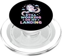 Still Working On My Landing Unicorn Rainbow Cute PopSockets PopGrip for MagSafe