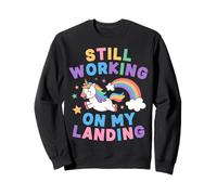 Still Working On My Landing Unicorn Rainbow Cute Sweatshirt