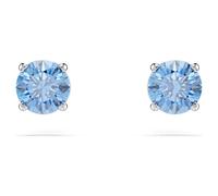 Swarovski Stilla Pierced Earrings, Blue, Rhodium plated