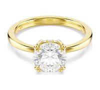 Swarovski Stilla cocktail ring Round cut, White, Gold-tone plated