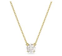 Stilla pendant, Round cut, White, 18K gold finish