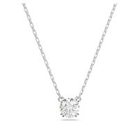 Stilla pendant, Round cut, White, Rhodium plated