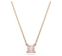 Stilla pendant, Square cut, Pink, 18K rose gold finish