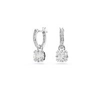 Stilla White Rhodium Plated Cubic Zirconia Drop Earrings