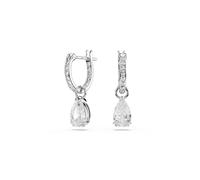 Stilla White Rhodium Plated Pear Cut Cubic Zirconia Drop Earrings