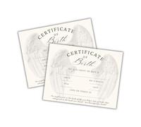 Stillborn Certificate of Life Miscarriage Keepsake 6pk on Linen 8.5x11” Pregnancy Loss Sympathy Gift Angel Wings Rainbow Baby Heartbeat