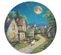 Stille Stadt Rätsel Für Erwachsene 1000pcs (67.5x67.5cm),Herausforderungsspiele Heller Mond