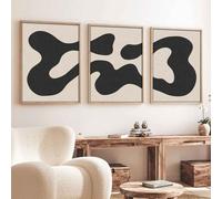 stillform wooden 20x30cm fluidity art frame set of 3 in black and white
