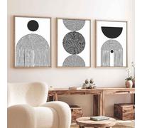stillform wooden 20x30cm monochrome art frame set of 3 in black and white