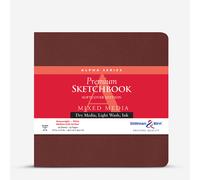 Stillman & Birn Square Softcover Sketchbook, Alpha Series, 46 Sheets of Heavyweight White Paper, Medium Grain Surface, 7.5 x 7.5 inches (101750S)