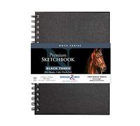 Stillman & Birn Nova Series Black Wirebound Sketchbook, 7" x 10", 150 GSM (Heavyweight), Paper, Medium Grain Surface