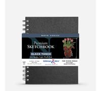 Stillman & Birn : Nova : Wirebound Mixed Media Sketchbook : 150gsm : 6x8in (15.2x20.3cm) : Black