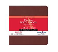Stillman & Birn Square Softcover Sketchbook, Alpha Series, 46 Sheets of Heavyweight White Paper, Medium Grain Surface, 7.5 x 7.5 inches (101750S)